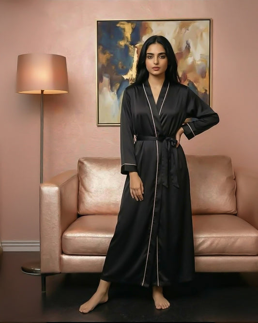 100% Silk Kimono Robe Luxury Sleepwear